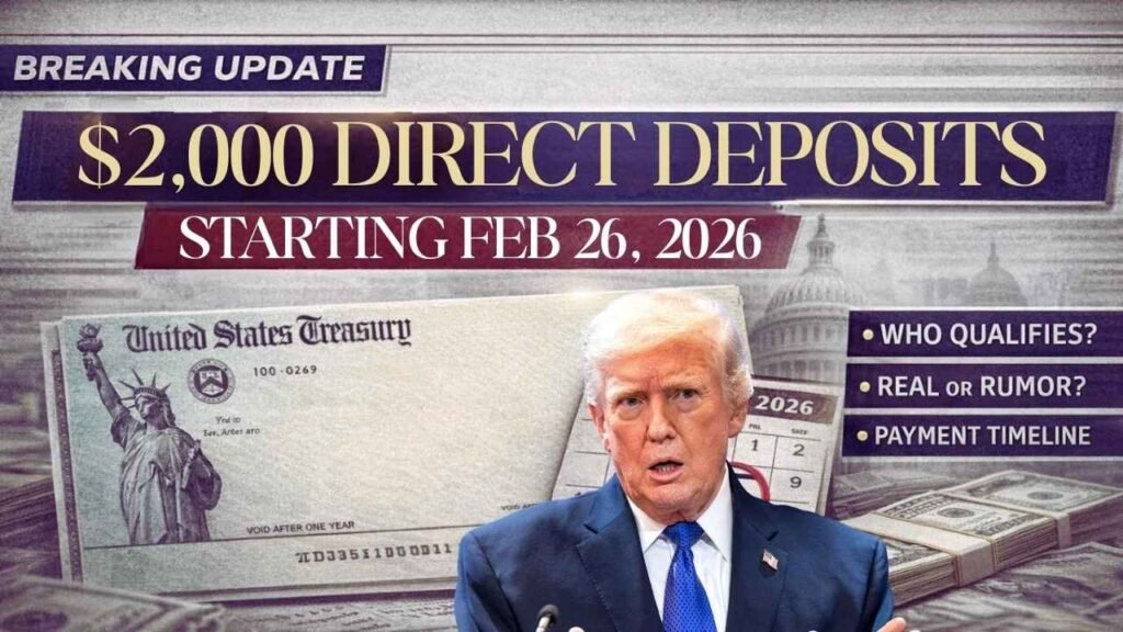 $2,000 Federal Direct Deposit Begins February 26