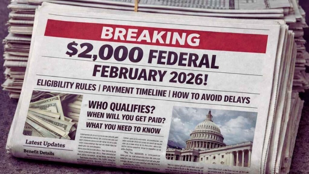 $2000 Federal Direct Deposit Payment Is Coming in February 2026
